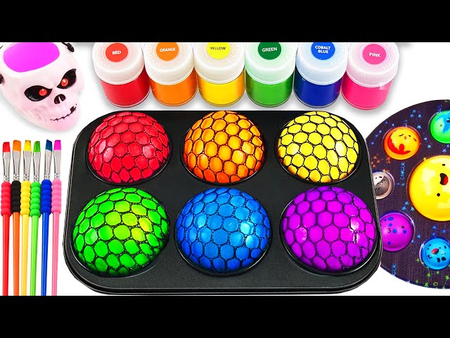 Satisfying Video l How to Make Glitter StreesBall INTO Rainbow Lollipop Candy AND Cutting ASMR #10