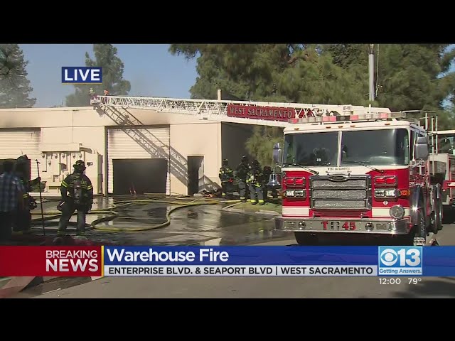 Firefighters Respond To Fire At West Sacramento Warehouse