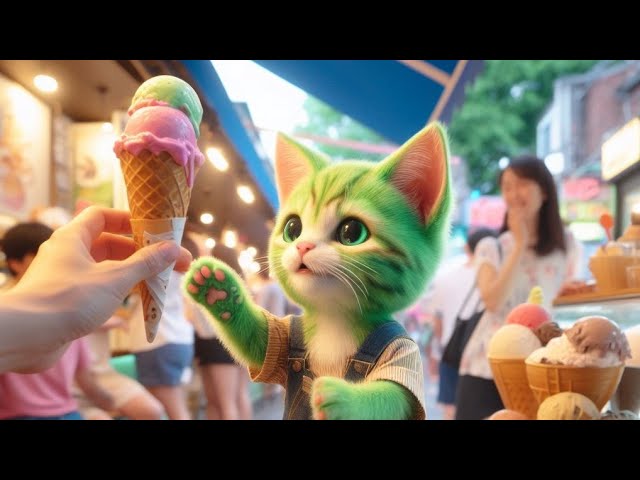 GINGER CAT Kitten Can't afford an Ice Cream Sad Story #catmemes #cat #funny #fyp