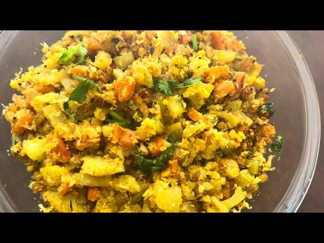 Cauliflower Carrot Poriyal | Cauliflower Carrot Recipe In Tamil #food #cooking