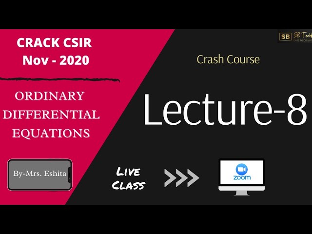 Lecture 8- Partial Differential Equation || CSIR-NET/GATE || By- Eshita Ma'am