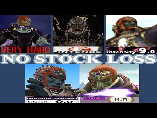 All Ganondorf Classic Mode - Melee to Ultimate (Hardest Difficulty) No stock loss