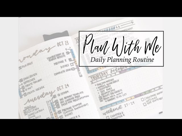 Plan With Me | Bullet Journal Daily Planning and My Planning Routine