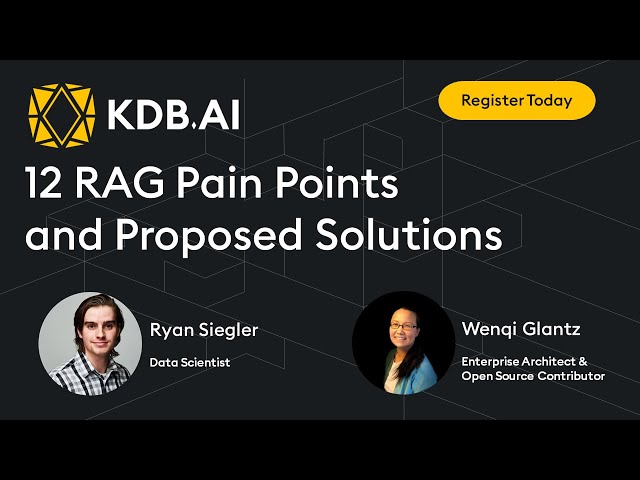 12 RAG Pain Points and Proposed Solutions, featuring Wenqi Glantz