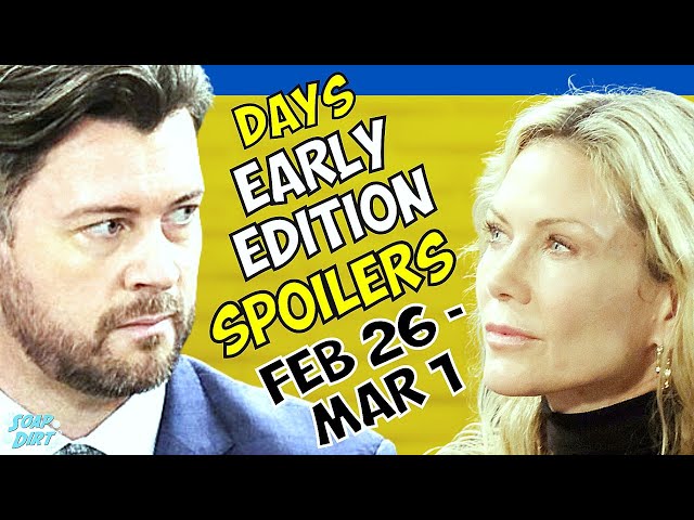 Days of our Lives Early Week Spoilers Feb 26-Mar 1: EJ Cheers & Kristen Jeers! #dool #daysofourlives