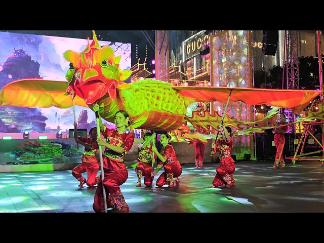 4K 🇹🇭 Chinese New Year 2024 | Amazing Dragon Dance and Lion Dance in Bangkok Iconsiam