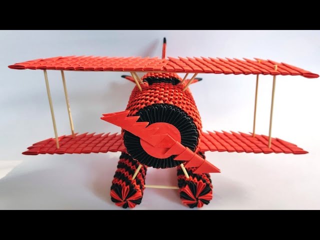 3D ORIGAMI LARGE PLANE | How to make a modular large plane
