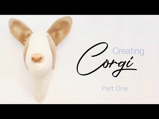 Sewing a plush Corgi dog wall sculpture - Part 1
