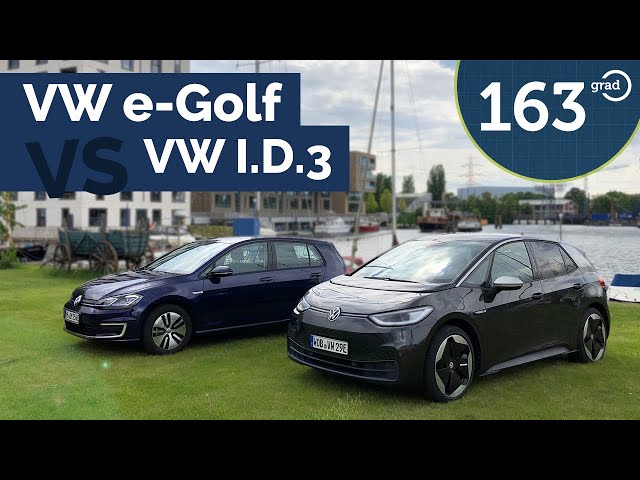 VW ID.3 versus VW e-Golf - Der direkte Vergleich mit erstaunlichen Ergebnissen | 163 Grad