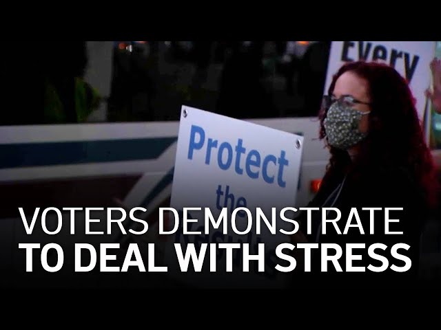 Mountain View Voters Demonstrate to Relieve Stress