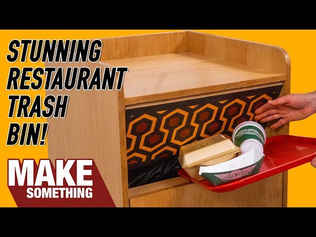 Making a Restaurant Style Trash Bin with a Killer Twist! Woodworking Project