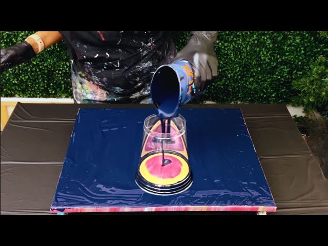 Transition from Hot to Warm with Satisfying Pour Painting Transformation