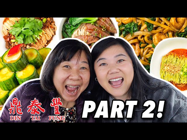 Trying EVERY NOODLE & APPETIZER at DIN TAI FUNG! Full Menu Taste Test & Ranking PART 2