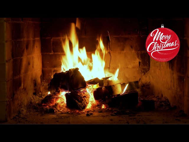 Christmas Fireplace - Christmas Guitar - 4 hours - Beautiful Instrumental Christmas Music - Yule Log