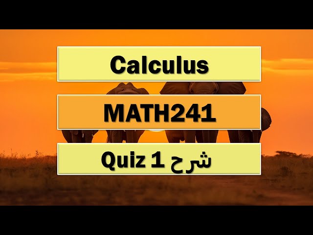 Math241 |  Quiz 1