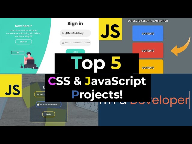 Top 5 CSS & JavaScript Projects!
