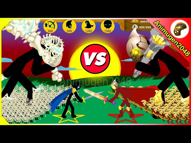 MEGA GRIFFON UNDEAD vs GIGA BOSS GOLDEN vs XIPHOS HERO | Stick War Legacy Mod VIP | Animugen2048