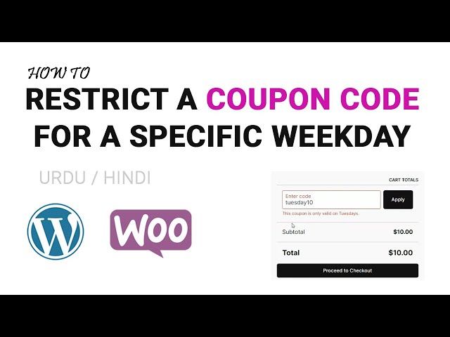 How to Restrict a Coupon Code for a Specific Weekday in  WordPress WooCommerce