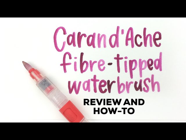 Caran d’Ache fibre tipped water brush review and how to use