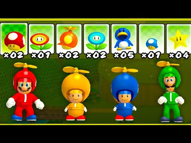 Newer Super Mario Bros Wii – 4 Players Walkthrough Co Op World 1 (Modding Direct)