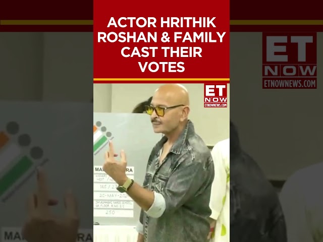 Actor Hrithik Roshan & Family Cast Their Votes At Polling Booth |Phase 5 Of Lok Sabha Polls #shorts