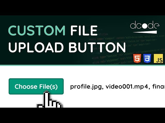 Custom File Upload Button with FileList - HTML, CSS & JavaScript Tutorial