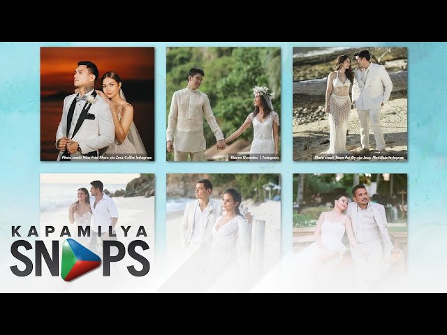 Check out the romantic beach weddings of these famous celebrities | Kapamilya Snaps