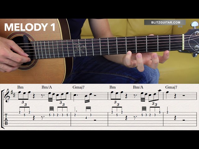 Beautiful Solo in B minor (Broken Down in 5 Melodies) with Backing Track!