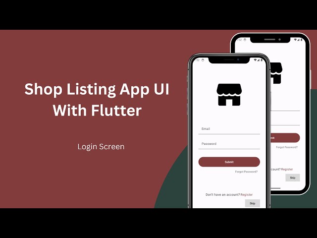 Shop Listing Flutter Tutorial: Building a Login Screen