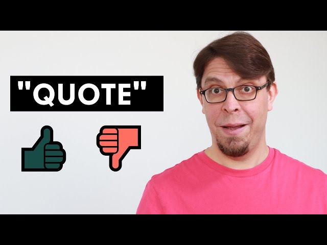 Using quotes in your speech. Is this good public speaking advice?