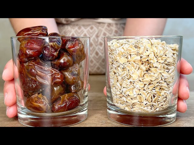 I don't eat sugar! Do you have oatmeal and dates? Prepare this dessert in 5 minutes!
