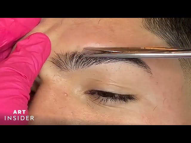Barber Shapes Brows To Perfection