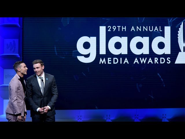 Gus Kenworthy & Adam Rippon kiss on stage | 29th Annual GLAAD Media Awards
