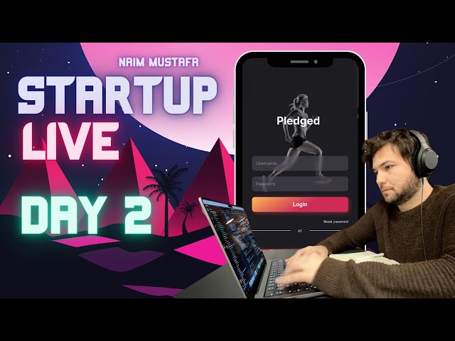 Buidling My Startup Live - Stream Day 2 (Social Productivity & Habbit Community App) Design Stage