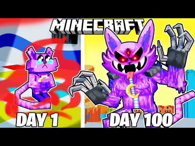 I Survived 100 Days as CATNAP in HARDCORE Minecraft!