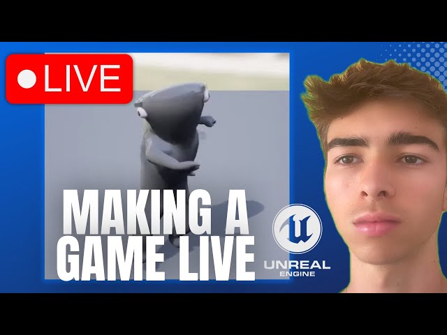 LIVE🔴Making a GAME (a Shark Simulator) for the EpicMegaJam in Unreal Engine 5! - Day #3