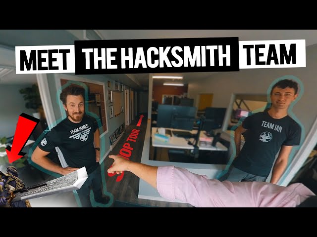 A DAY AT HACKSMITH INDUSTRIES... Meet The Team, Shop Tour, First Look at Thanos Sword