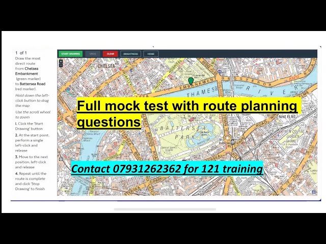 Topographical Skills Assessment Test 2020,Full Mock test with Route planning questions.