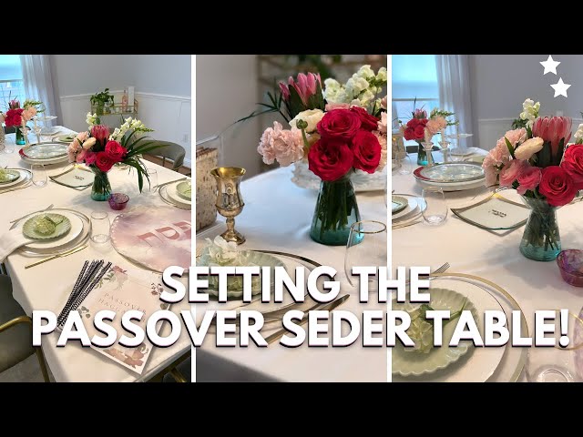 Passover Seder Table! Set the Table & Dining Room for Pesach Seder with Me!