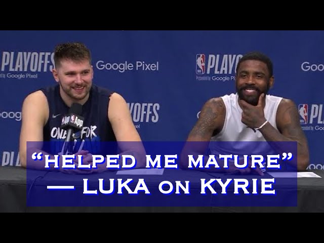 KYRIE: Luka’s “a big teddy bear”; DONCIC: “Nothing but supportive…Just helped me mature a lot” #Mavs