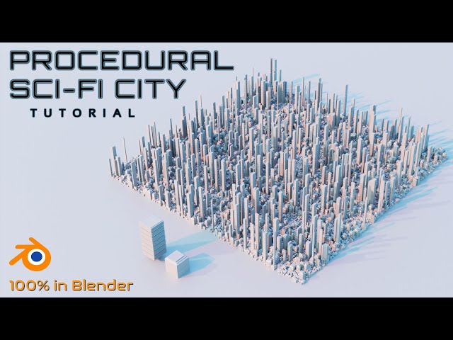 Easy Procedural Sci-Fi City Tutorial - Blender 2.9 EEVEE Geometry Nodes