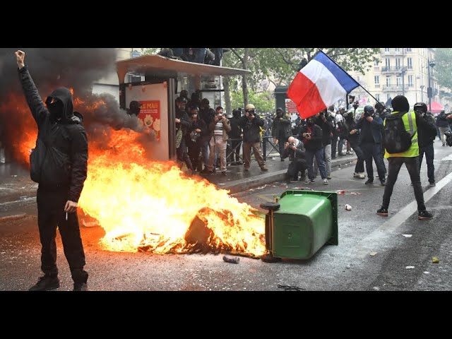 1er-Mai : Les images des scènes de tension pendant les manifestations à Paris