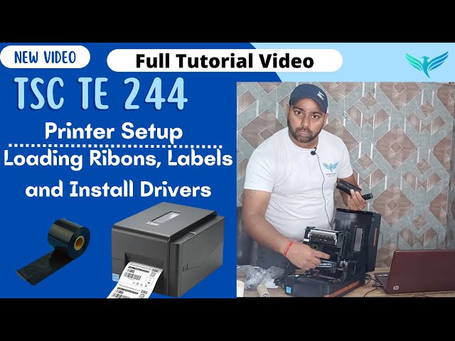 How to Setup TSC TE 244 Barcode Label Printer | Labels , Ribbon setting , and Drivers setup video|