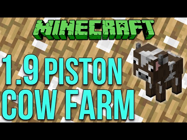 Minecraft 1.9: Piston Cow Farm (Auto Cooker) Tutorial