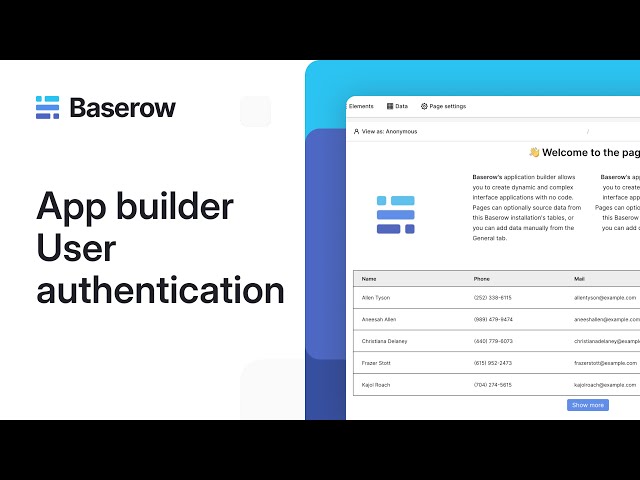 How to authenticate external users in Baserow Application Builder