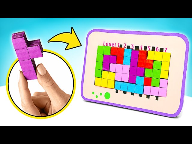 SUPER! Przekształcanie kartonu w grę Tetris 🎮 ŁATWE I ZABAWNE DIY