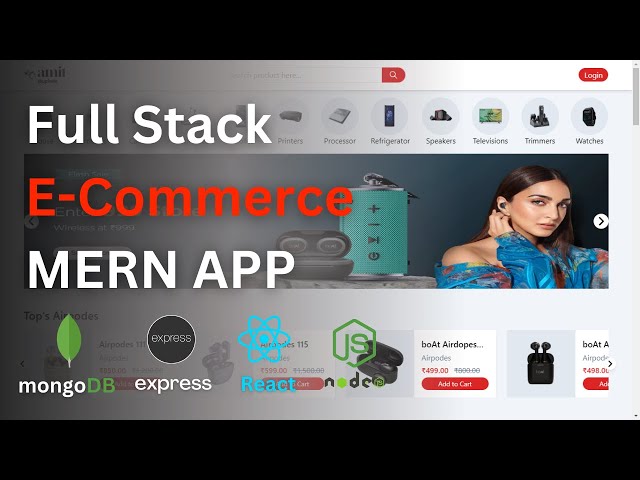 Full Stack E-Commerce Responsive MERN App with Auth, Search, Filter, Upload Product | React, MongoDB