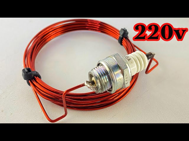 New Create Free Electricity Energy Using Copper Wire With Spark plug
