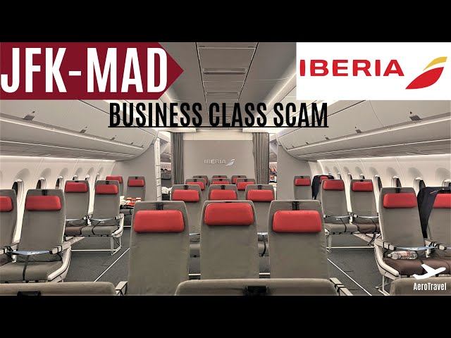 IBERIA BUSINESS CLASS SCAM | NEW YORK JFK - MADRID | AIRBUS A350 WITHOUT BUSINESS CLASS CABIN EC-NXD