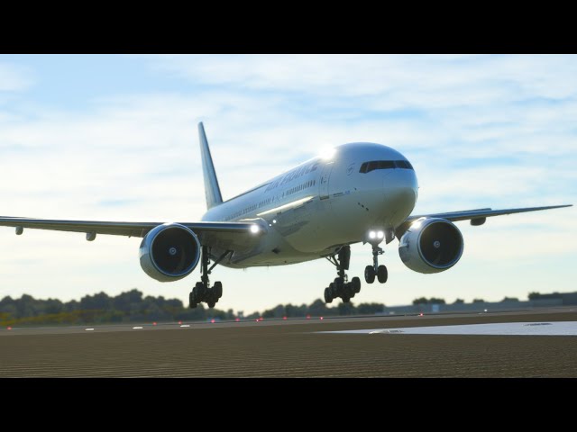 SKILLS GIANT Airplane Landing!! AIR FRANCE Boeing  777 Landing at Melbourne Airport